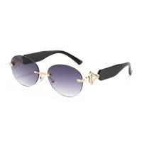 Lunettes de soleil unisexes à clipser sur le nez, sans monture, légères, UV400, verres colorés, Matrix Morpheus Mini, sans cadre, vintage, PC