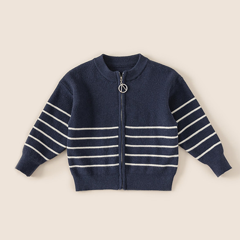 Custom Hot Selling Collarless Striped Long