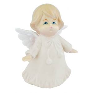 ประติมากรรมเซรามิกนางฟ้าสีงาช้าง 6.5*5.2*9.9 นิ้ว แองเจิลเล็ต สีงาช้าง - Product Image 1