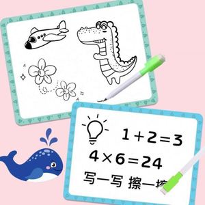 Tableau magnétique éducatif pour enfants : lettres de l'alphabet, chiffres et symboles – Tableau blanc de table - Product Image 4