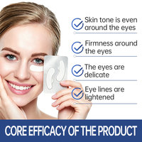 Patchs oculaires lyophilisés hydrosolubles OEM enrichis en peptides, collagène et acide hyaluronique pour raffermir la peau et réduire les ridules