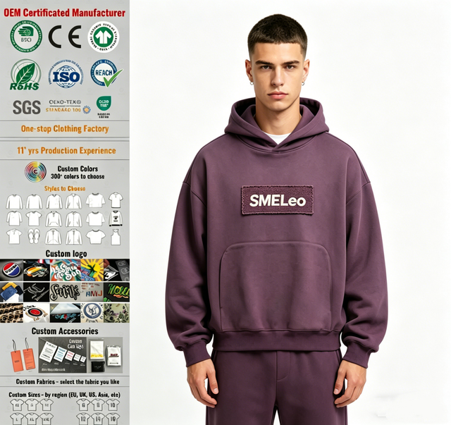 Custom Classic Versatile Men's Solid Color Pullover Hoodies High Quality Terry Cotton Streetwear Screen Printing for Spring