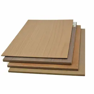 2.5mm 3mm 9mm mélamine uv placage de bois hdf et mdf panneaux de fibres fabricants