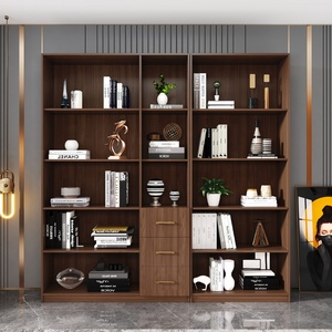 Bibliothèque en noyer, organisateur modulaire transparent, armoire nordique moderne, étagère <span class=keywords><strong>de</strong></span> <span class=keywords><strong>rangement</strong></span> en <span class=keywords><strong>bois</strong></span> en forme <span class=keywords><strong>de</strong></span> <span class=keywords><strong>cube</strong></span> pour le salon - Product Image 5