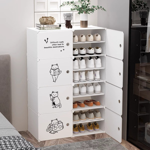 Multi Layer <b>Shoe</b> <b>Rack</b> Cabinet Plastic Modular Freestanding Indoor <b>Storage</b> For Entryway Dormitory Minimalist Design - Product Image 3