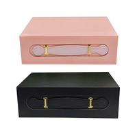Boîte cadeau de luxe de style valise avec poignée, emballage personnalisé en carton rigide pour bijoux, cosmétiques, service à thé, anniversaire, mariage