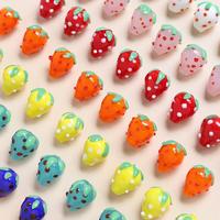 Nouveauté 2025 Populaire Perles en Verre Soufflé Assorties, Motifs Fruits (Fraise, Baies), Peintes à la Main, Perles en Vrac pour Bijoux DIY, Perles Centrales en Gros