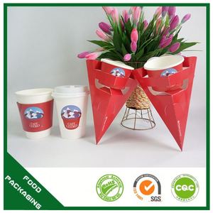 Tienda <span class=keywords><strong>de</strong></span> alimentos utilice papel Kraft manga taza <span class=keywords><strong>de</strong></span> café con el logotipo y tapas - Product Image 3