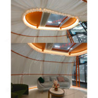Maison de dôme en polycarbonate en verre extérieur Full Hous Glamping pour l'hiver La Chine conçoit une salle de dôme à bulles