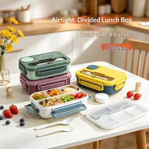 Boîte à lunch en acier inoxydable pour micro-ondes, spécialement conçue pour diviser les repas et éviter que les boîtes à lunch des étudiants ne soient déformées. - Product Image 2