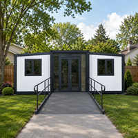 Maison conteneur préfabriquée extensible à accès libre pour logements de réadaptation, chambres d'hôtes et usage clinique