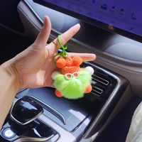 Article populaire, vente en gros économique : Porte-clés pendentif pour sac ou voiture, en peluche moelleuse et mignonne en fourrure de lapin Rex, style 'Ugly Stuff'