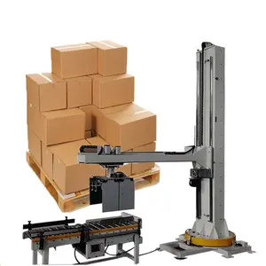 Línea de transporte y embalaje de paletizador automático Cajas de cartón Bolsas Máquina paletizadora tipo pórtico
