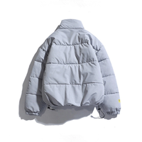 Vente en gros de blousons matelassés personnalisés pour homme, col montant, hiver, en coton, haute qualité, style mode, grandes tailles, service OEM, avec lettrage