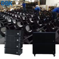 Système de Son DBK Pro avec Enceinte Line Array Double 10 Pouces et Caisson de Basses Double 18 Pouces en Bois pour Concerts et Églises