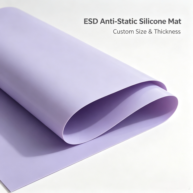 ESD Anti Static Silicone Mat 1/2/3/5mm Thickness, Custom Color, OEM Silicone Rubber Sheet for Electronics Repair Workbench