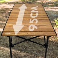 Table de pique-nique pliable en aluminium HISPEED, cadre de 1,2 m, table de camping portable pour la randonnée en montagne