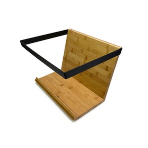 Hochwertige Metall LP Schallplatte <span class=keywords><strong>DVD</strong></span> CD-Speicher Display <span class=keywords><strong>Rack</strong></span> Stand halter Schreibtisch CD-Racks mit Bambus basis - Product Image 4