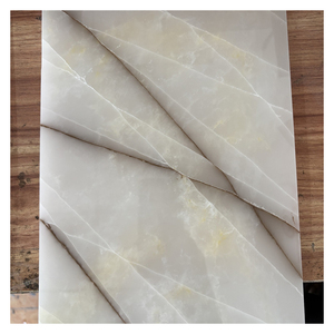 KHÁCH SẠN trang trí màu trắng với Nâu tĩnh mạch Alabaster slab Backlit Onyx mờ tấm Tường - Product Image 1