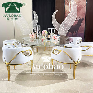 Wedding Event Furniture Stainless Steel Frame Velvet Seat <b>Accent</b> <b>Chair</b> Luxurious - Product Image 6