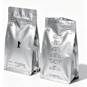 Custom Printed Coffee <b>Bean</b> <b>Bags</b> with Valve | Flat Bottom Coffee Pouch Aluminum Foil Packaging for Coffee Nuts Snacks - Product Image 3