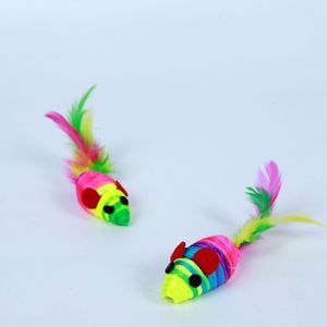 Colorful Striped <b>Cat</b> <b>Toy</b> Mouse Nylon Pet <b>Toy</b> 30g <b>Interactive</b> Play For <b>Cats</b> - Product Image 4