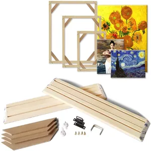 Venta al por mayor de fábrica, kit de marco de fotos artesanal de madera maciza natural, barra de Camilla de madera al por mayor