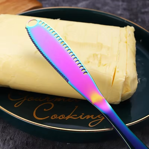 Colorful Special Rose Golden Black Color Butter Spreader Stainless Steel <b>Cheese</b> <b>Knife</b> <b>Set</b> - Product Image 5
