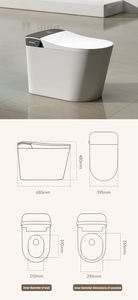 Toilette intelligente : désodorisant intégré, unité intégrée automatique avec réservoir instantané, chasse d'eau par siphon - Product Image 6
