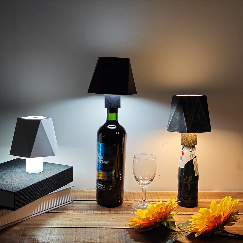 Wine Bottle Lamp - Portable LED Table Light for Atmosphere