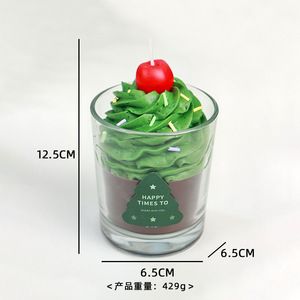 Ins Matcha Chocolate Cake Scented Candle <b>Cup</b> Cute Decor Ornament Niche Gift For Photography Wholesale Handmade Souvenir - Product Image 4