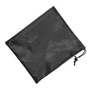 Sac à cordon Oxford noir 31x26 cm, sac de rangement durable pour usage extérieur, sac à dos unisexe en polyester avec poignée en corde - Product Image 3