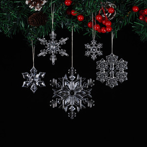 Décoration <span class=keywords><strong>de</strong></span> sapin <span class=keywords><strong>de</strong></span> Noël en cristal <span class=keywords><strong>de</strong></span> neige transparent en acrylique, style moderne et simple, décoration d'intérieur - Product Image 4