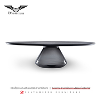 Mesa de Centro Italiana Minimalista de Lujo Ligero, Personalizable, Madera Maciza Norteamericana + Base de Metal con Tapa de Piedra de Lujo, para Casa de Alta Gama