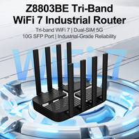 WiFi7 5G Router Sim Kartlı BE19000 Tri-Band 10G Portlu Fabrika Çift SIM 802.11be Kablosuz Router Tedarikçisi Düşük Gecikmeli Oyun Router'ı