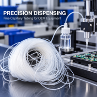 Tuyau en silicone translucide fin OEM, flexible et lisse, pour instruments de distribution de précision et d'échantillonnage d'air