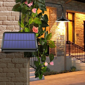 <b>Solar</b> Pendant Light Outdoor Waterproof LED <b>Lamp</b> Double-head Chandelier Decorations With Remote Control for Indoor Shed Barn Room - Product Image 2