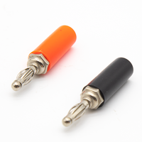 Connecteurs banane en gros d'usine, rouges et noirs, 4 mm, avec petite vis, connecteur banane