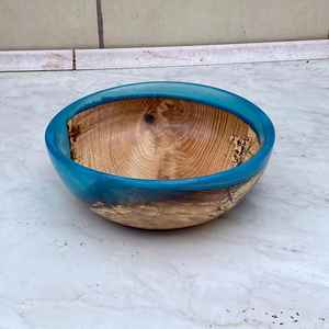 Bol en résine de bois pour la décoration de la maison, bol élégant multi-usages pour servir, présenter ou offrir en cadeau - Product Image 4