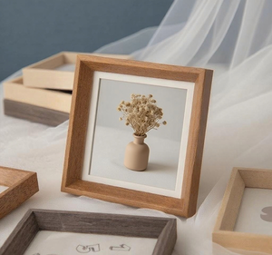 Cadre Photo en Bois 5x7 8x10 Pouces Avec Fleurs Pressees Pour Décoration Murale Mariage Maison <span class=keywords><strong>Burea</strong></span> - Product Image 4