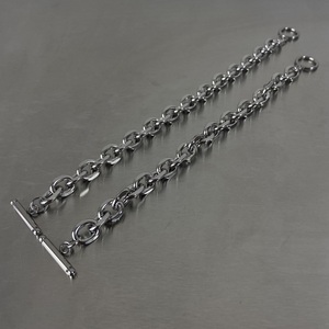 VAF 幅10mm O字型コーナーブレスレット ステンレススチール製 ベースチェーン 基本のチェーンブレスレット - Product Image 2