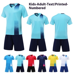 Abbigliamento da <span class=keywords><strong>calcio</strong></span> a manica corta all'ingrosso per bambini adulti allenamento traspirante abbigliamento da <span class=keywords><strong>calcio</strong></span> con targa stampata abito da <span class=keywords><strong>donna</strong></span> da uomo - Product Image 2