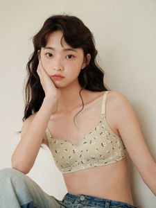 <span class=keywords><strong>Reggiseno</strong></span> imbottito confortevole per ragazze con petto piccolo per studenti senza fili di fiori in vaso carino giapponese - Product Image 3