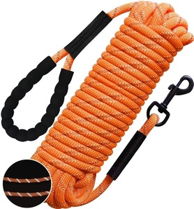 Multipurpose <strong>Long</strong> Reflective <strong>Dog</strong> <strong>Leash</strong> 8m - Heavy Duty Chain <strong>Leash</strong> with Customizable Handle for <strong>Large</strong> &amp; Strong <strong>Dogs</strong> - Product Image 1