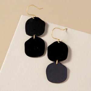 Stainless Steel Powder Coated Gold Plated Irregular Pendant <b>Earrings</b> with <b>Hook</b> Design for Women-Parties Weddings & Gifts - Product Image 1