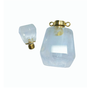 Pendentif diffuseur d'aromathérapie en cristal de quartz blanc naturel, rechargeable, pour parfum, bijou, vente en gros personnalisée OEM - Product Image 4