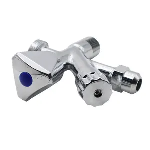 GUIDA 728056 1/2 inch chrome plated brass angle ball valve with ABS handle for washing machine