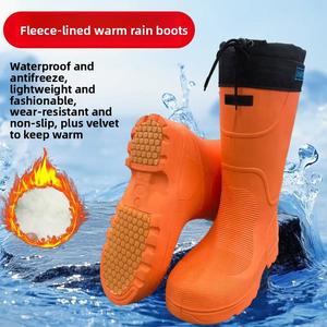 Stivali da Pioggia Arancioni <span class=keywords><strong>Invernali</strong></span>, Impermeabili fino a -35 Gradi, Antiscivolo, Leggeri, in EVA, per Conservazione Alimenti e Ambienti Freddi - Product Image 4