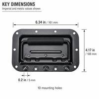 Gagang Tarik Tersembunyi Berpegas Lipat dari Logam untuk Kabinet Speaker dan Flight Case