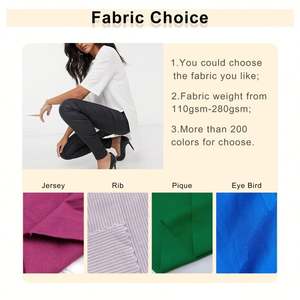 Camiseta de Mujer Personalizada, Casual, Lisa, Transpirable, de Algodón, con Dobladillo Dividido, Cuello Redondo Regular, con Logotipo, al por Mayor - Product Image 3